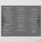 Weddenprogramma map Klassiek donkergrijs (Achterkant)