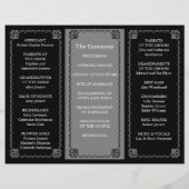 Weddenprogramma-map Klassiek zwart (Achterkant)