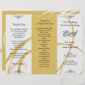 Weddenprogramma-map Twirl Amber Grey (Voorkant / Achterkant)