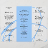 Weddenprogramma-map Twirl Blue Grey (Voorkant)