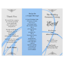 Weddenprogramma-map Twirl Blue Grey