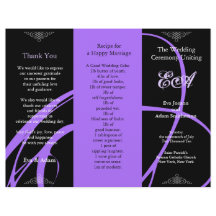 Weddenprogramma-map Twirl Paars Black