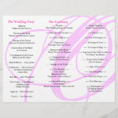 Weddenprogramma-map Twirl Pink Black (Achterkant)