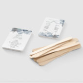 Weddenprogramma | Modern Dusty Blue Brusking Handwaaier (Niet-gemonteerd)