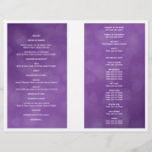 Weddenprogramma Modern Hearts Paars (Achterkant)