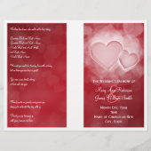 Weddenprogramma Modern Hearts Red (Voorkant)