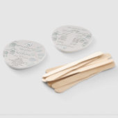 Weddenprogramma | Modern monogram Geometrisch stra Handwaaier (Niet-gemonteerd)