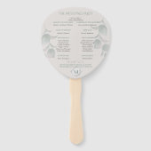 Weddenprogramma | Modern monogram Geometrisch stra Handwaaier (Achterkant)