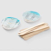 Weddenprogramma | Modern monogram Geometrisch stra Handwaaier (Niet-gemonteerd)