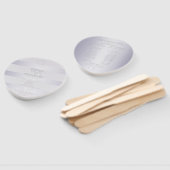 Weddenprogramma | Monogram Violet Silver Stripes Handwaaier (Niet-gemonteerd)