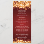 Weddenprogramma Mousserend Licht Gold Programmakaart (Achterkant)