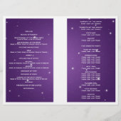 Weddenprogramma Night Dazzle Paars (Achterkant)