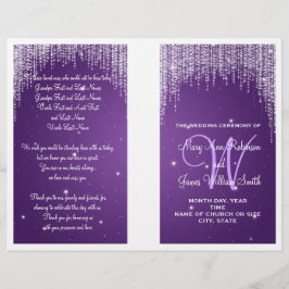 Weddenprogramma Night Dazzle Paars