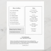 Weddenprogramma Novelty Newspapier Style Flyer (Achterkant)