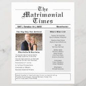 Weddenprogramma Novelty Newspapier Style Flyer (Voorkant)