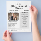 Weddenprogramma Novelty Newspapier Style Flyer (Hand)