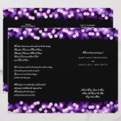 Weddenprogramma Paarse Hollywood Glam (Voorkant / Achterkant)