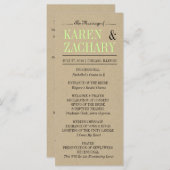 Weddenprogramma Programmakaart (Voorkant / Achterkant)