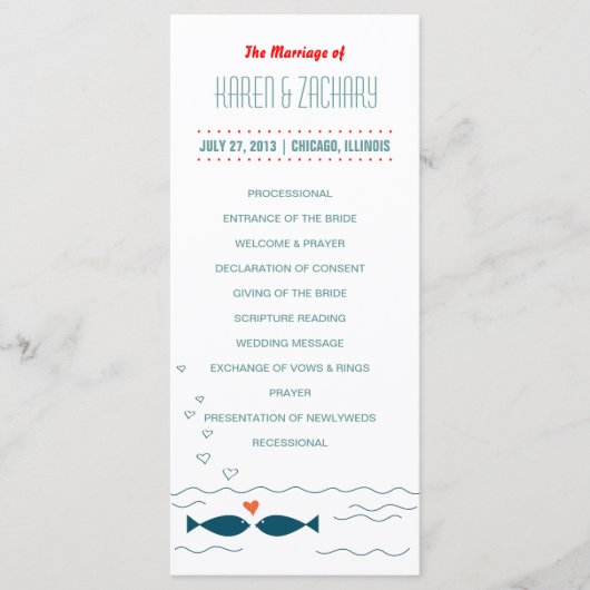 Weddenprogramma Programmakaart (Voorkant)