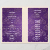 Weddenprogramma Royal Crown Paars (Achterkant)