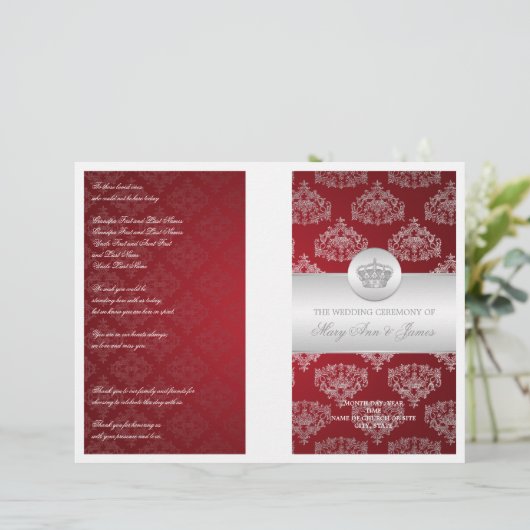 Weddenprogramma Royal Crown Red (Staand voorkant)