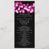 Weddenprogramma Roze Hollywood Glam Programmakaart (Voorkant)