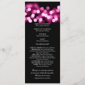 Weddenprogramma Roze Hollywood Glam Programmakaart (Achterkant)