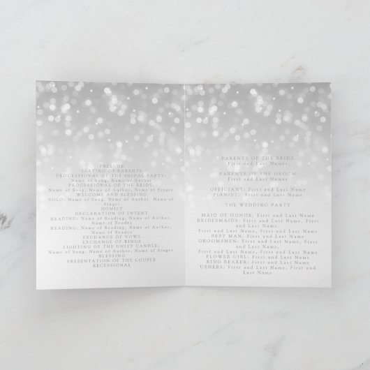 Weddenprogramma Silver Bokeh Sparkle Lights Programma (Binnen)