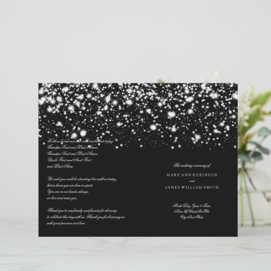 Weddenprogramma Silver Midnight Glam (Staand voorkant)