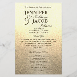 Weddenprogramma | Soft Gold Glitter-look