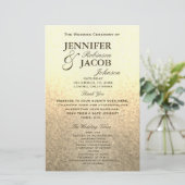 Weddenprogramma | Soft Gold Glitter-look (Staand voorkant)