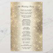 Weddenprogramma | Soft Gold Glitter-look (Achterkant)