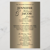 Weddenprogramma | Soft Shiny Gold-kijk (Voorkant)