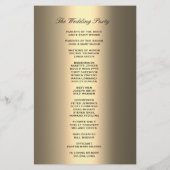 Weddenprogramma | Soft Shiny Gold-kijk (Achterkant)