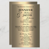 Weddenprogramma | Soft Shiny Gold-kijk (Voorkant / Achterkant)