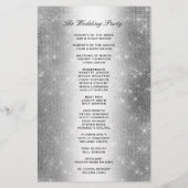 Weddenprogramma | Soft Silver Glitter-look (Achterkant)