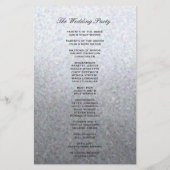 Weddenprogramma | Soft Silver Glitter-look (Achterkant)