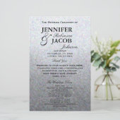 Weddenprogramma | Soft Silver Glitter-look (Staand voorkant)