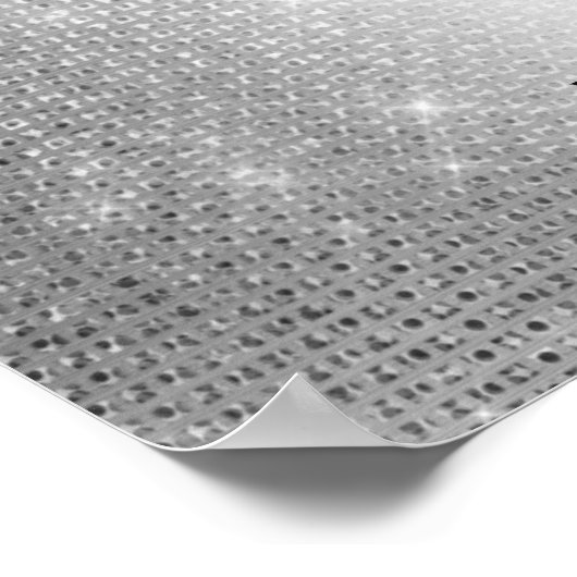 Weddenprogramma | Soft Silver Glitter-look Poster (Hoek)