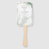 Weddenprogramma | Tropische olievlek Handwaaier (Voorkant)