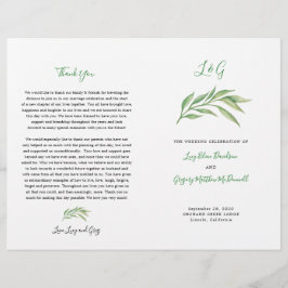 Weddenprogramma | Waterverf Botanische bladeren