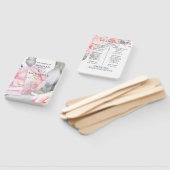 Weddenprogramma | Waterverf Roze rozen Handwaaier (Niet-gemonteerd)