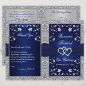 Weddenprogramma | Zeemacht, zilvervlies, hart (Voorkant / Achterkant)