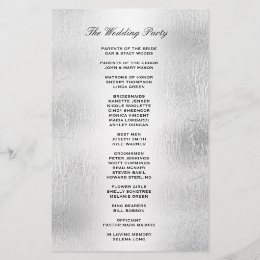 Weddenprogramma | Zilveren en diamanten kijken (Achterkant)