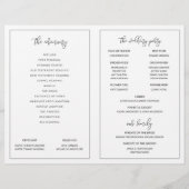 Weddenprogramma's Modern Bounce Calligraphy Black (Achterkant)