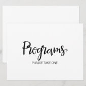 Weddenprogramma's Neem één teken Kaart (Voorkant / Achterkant)