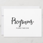 Weddenprogramma's Neem één teken Kaart (Voorkant)