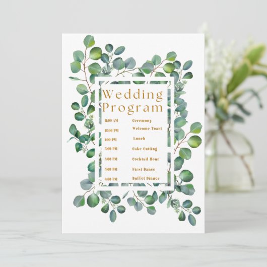 Weddenprogramma's Programmakaart (Staand voorkant)