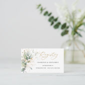 Weddenregistratie Greenery Gold Floral Place Card Plaatskaartje (Staand voorkant)