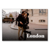 Weddenreisbestemming Foto en naam Kaart (Voorkant)